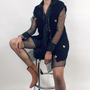 St. John ribbed button down V-neck vest